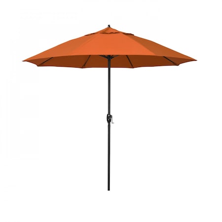 California Umbrella 9' Bronze Aluminum Market Patio Umbrella, Sunbrella Melon 194061337059